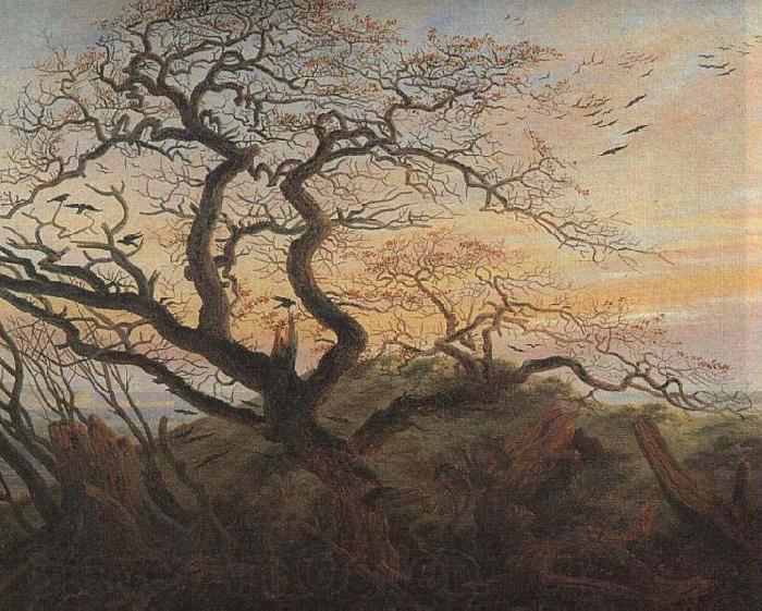 Caspar David Friedrich Tree with crows Spain oil painting art